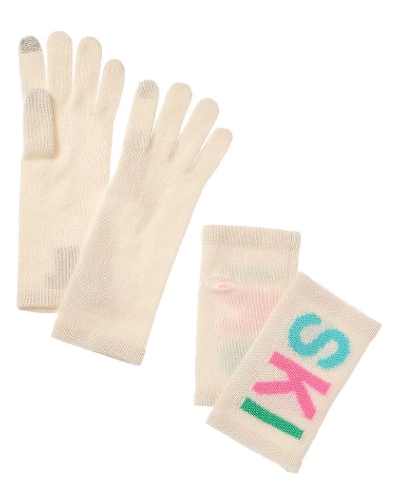 Hannah Rose Ski Intarsia 3-in-1 Cashmere Gloves 1