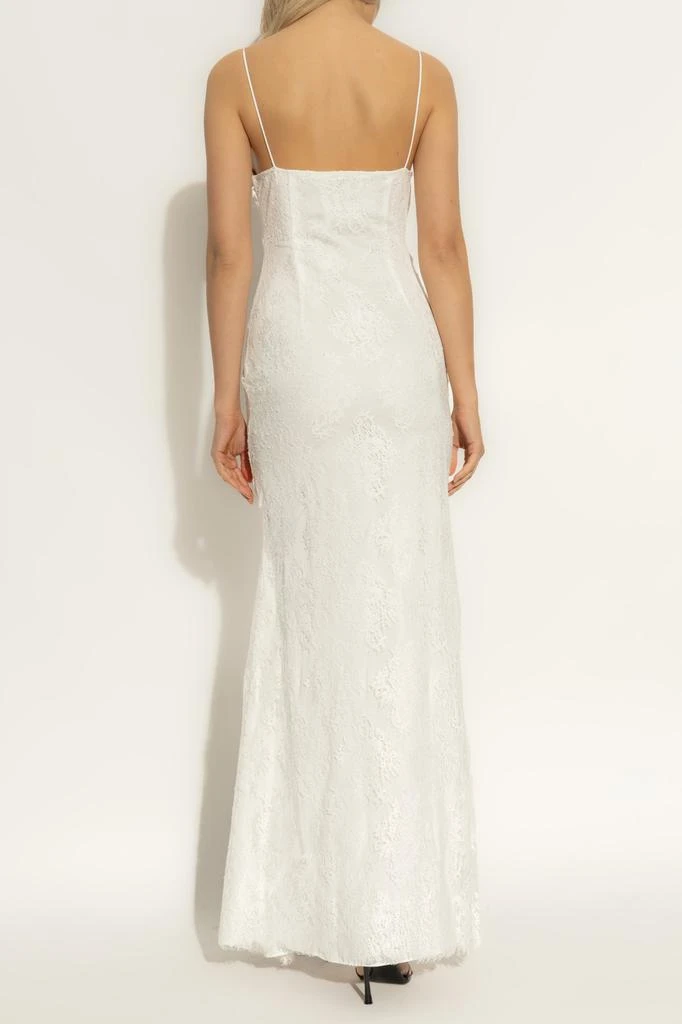 astr the label v-neck lace fit & flare dress Aurelia Satin V-Neck Midi Dress