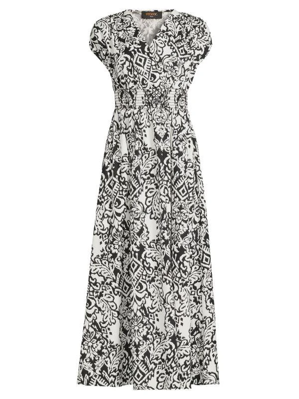 Renee C. Shirred A Line Maxi Dress 3