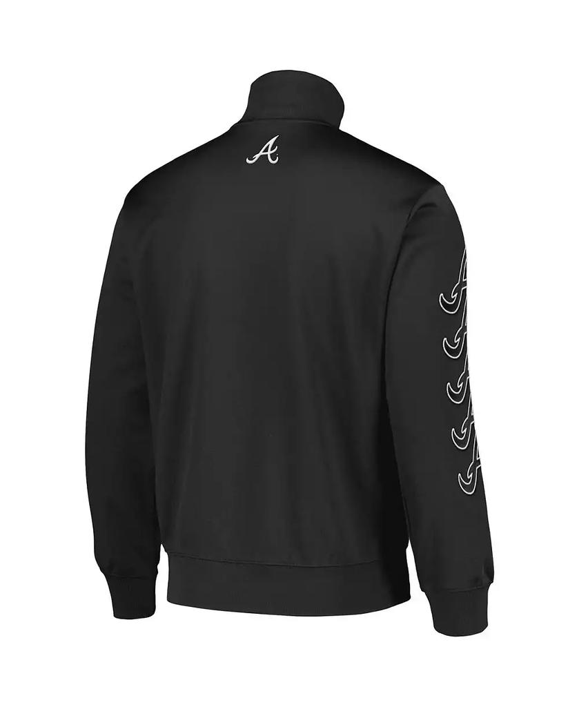 Pleasures Men's Black Atlanta Braves Pitcher Full-Zip Track Jacket