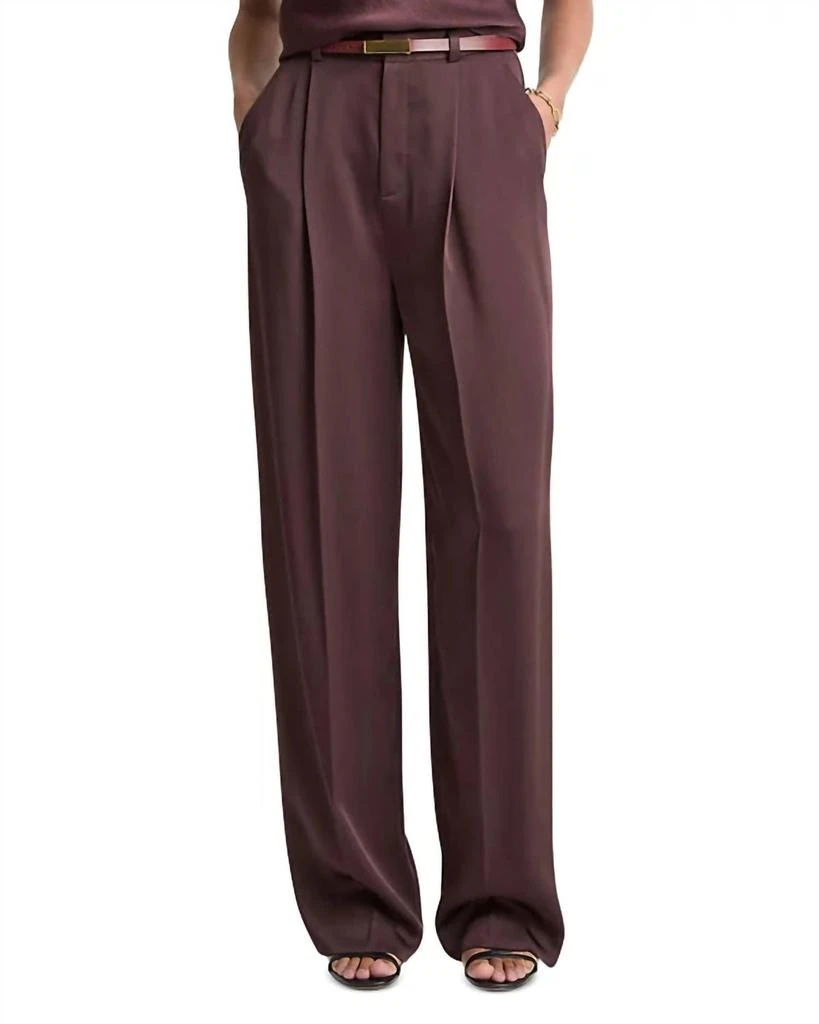Vince Vince - Mid Rise Wide Leg Pleated Trouser