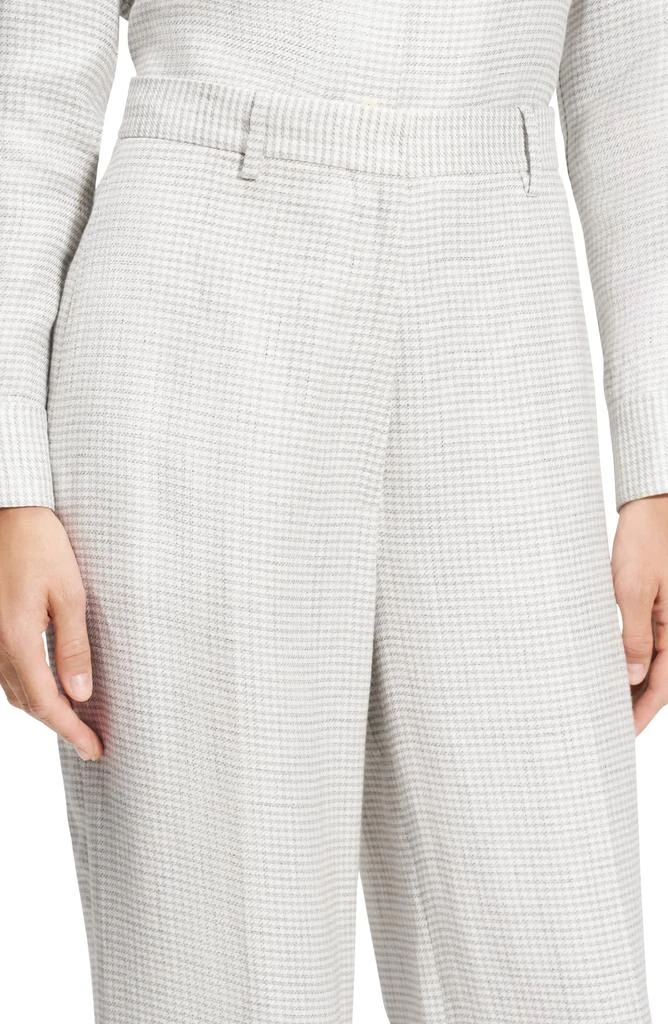 Theory B.Mel Houndstooth Check Linen Blend Pants 4