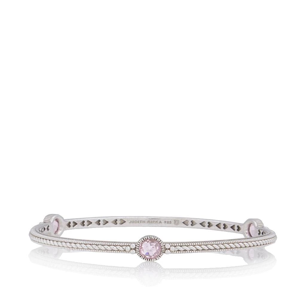 Judith Ripka Sterling Silver Crystal Station Bracelet 1