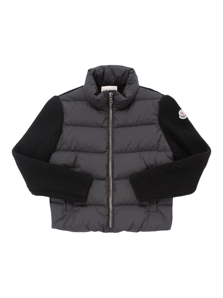 Moncler Girocollo Tricot Virgin Wool-Blend Jumper - Sweaters Moncler Girocollo Tricot Virgin Wool-Blend Jumper - Sweaters