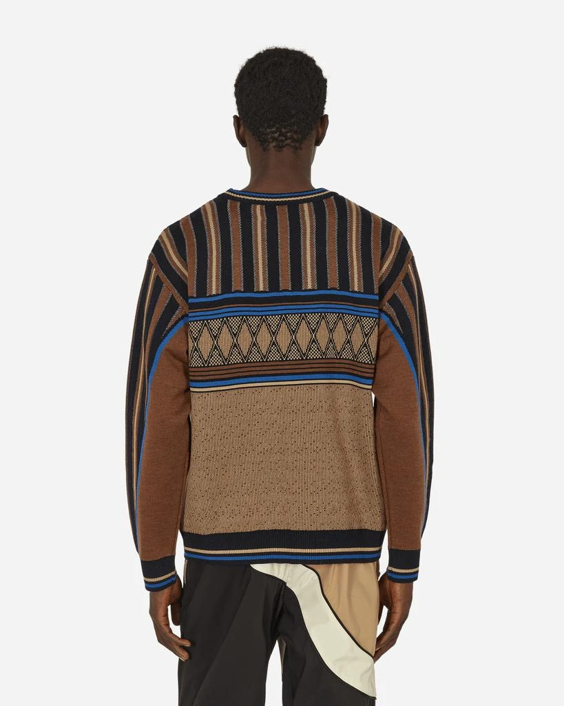 Ahluwalia Kuti Knitted Crewneck Sweater Brown 3