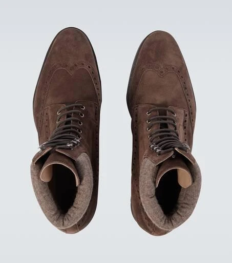 Manolo Blahnik Sapele suede lace-up boots 4