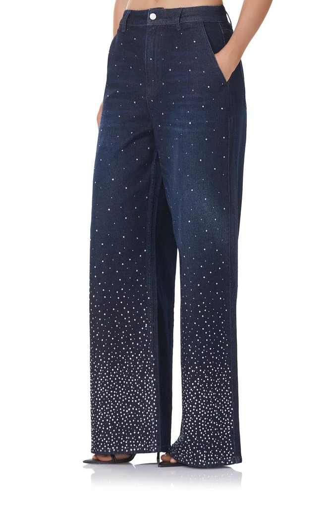 AFRM Ronny Rhinestone Wide Leg Jeans 3