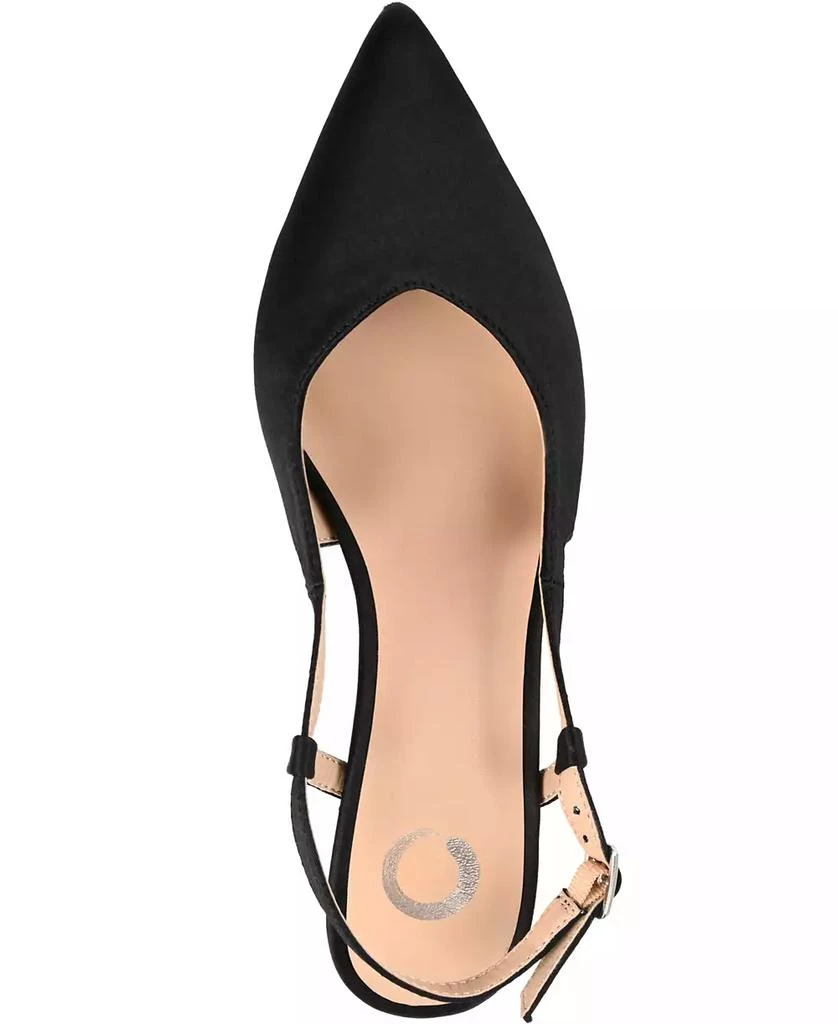 Journee Collection Women's Knightly Satin Slingback Pumps 4
