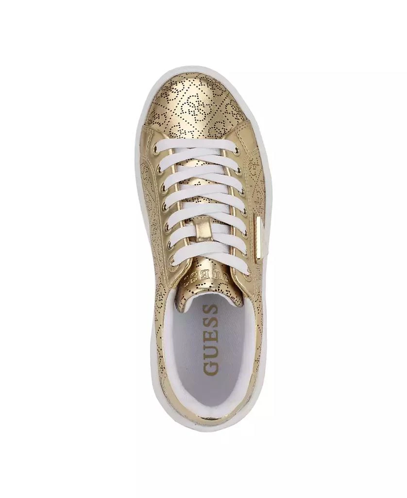 GUESS Women's Denesa Treaded Platform Lace-Up Sneakers 4