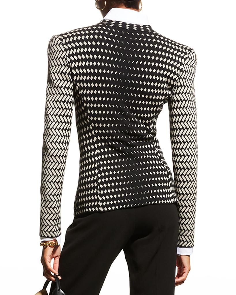 Emporio Armani Knit Jacket w/ Asymmetrical Overlap - Jackets