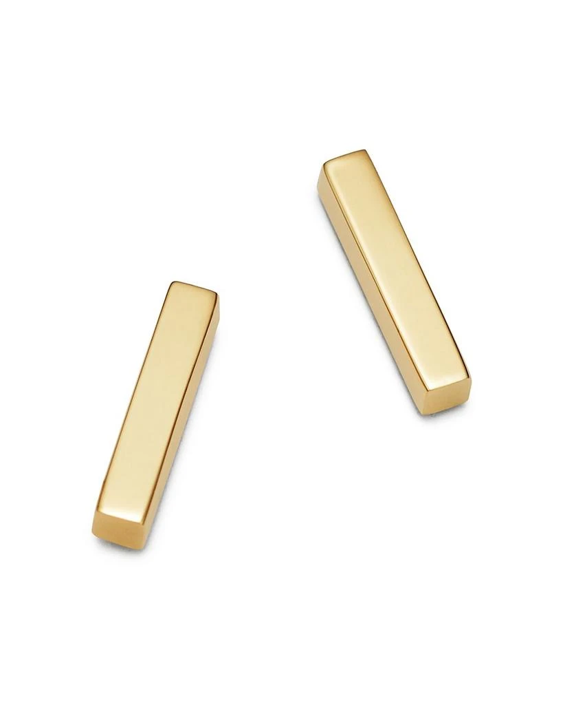 Moon & Meadow Bar Stud Earrings in 14K Yellow Gold - Exclusive 1
