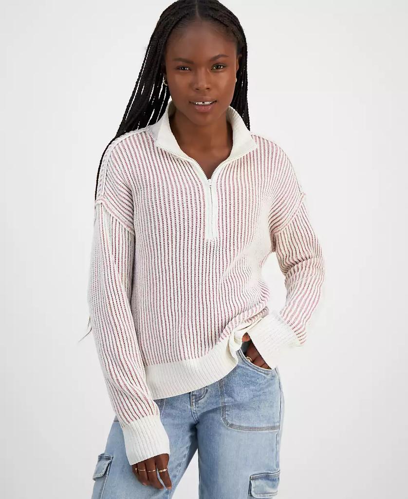 Ultra Flirt Juniors' Chenille Half-Zip Sweater