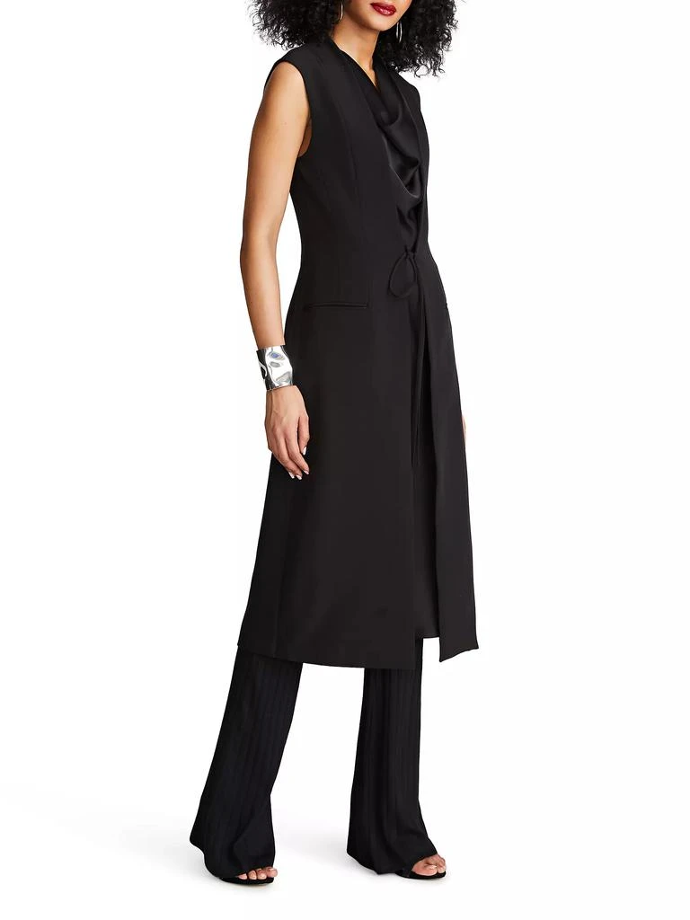 Halston Jacklyn Cowl-Neck Crepe Midi-Dress 7