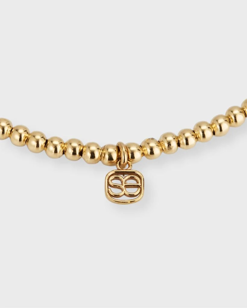Sydney Evan 2mm Gold Bead Diamond Happy Face Charm Bracelet 4