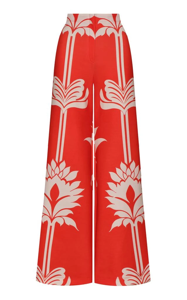 Andres Otalora Andres Otalora - Darshan High-Waisted Scuba Wide-Leg Pants - Red - US 6 - Moda Operandi 1