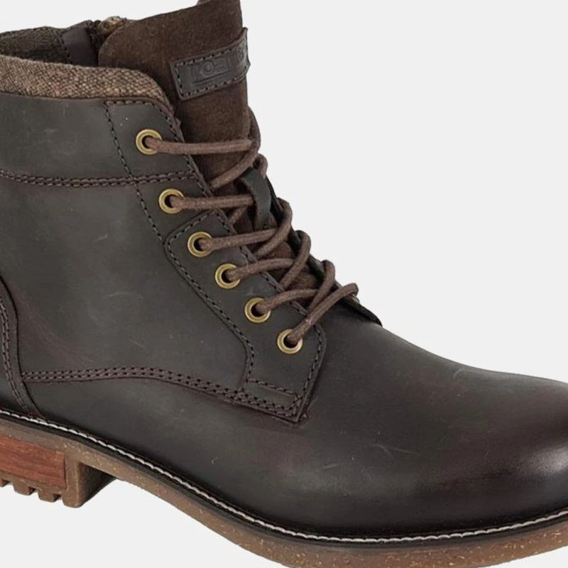 Roamers Mens Waxy Leather Ankle Boots 1
