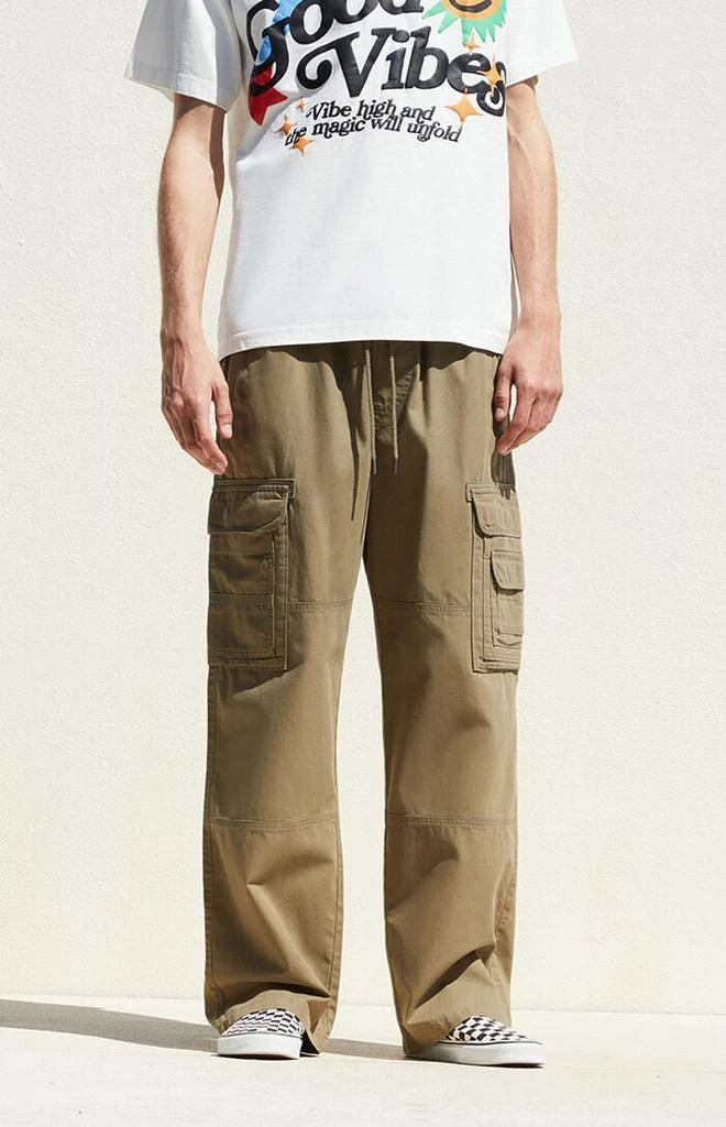 PacSun Olive Baggy Cargo Pants 1