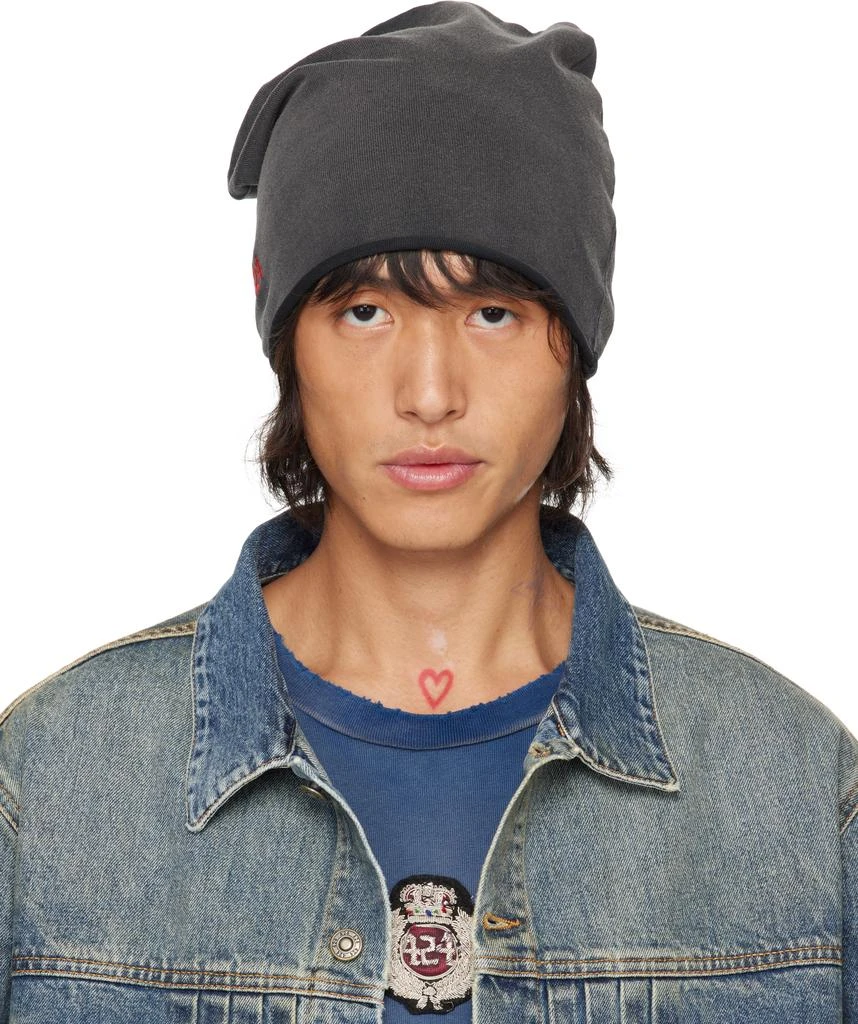 424 Gray Jersey Beanie 1
