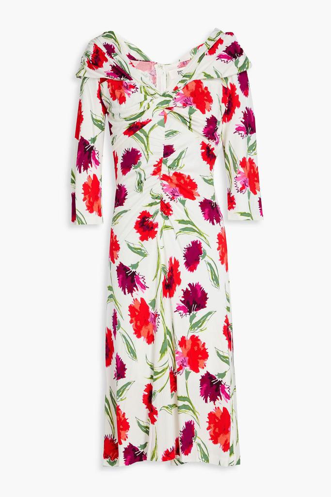 Diane von Furstenberg Jim ruched floral-print jersey dress