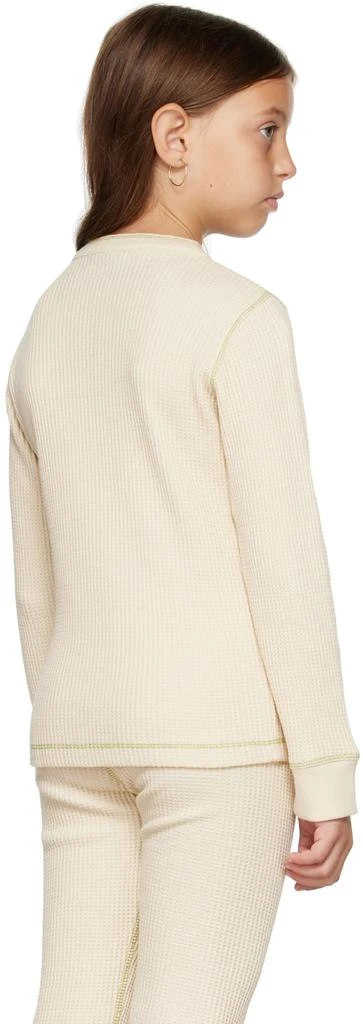 Misha 
Puff Kids Beige Waffle Long Sleeve T-Shirt 3