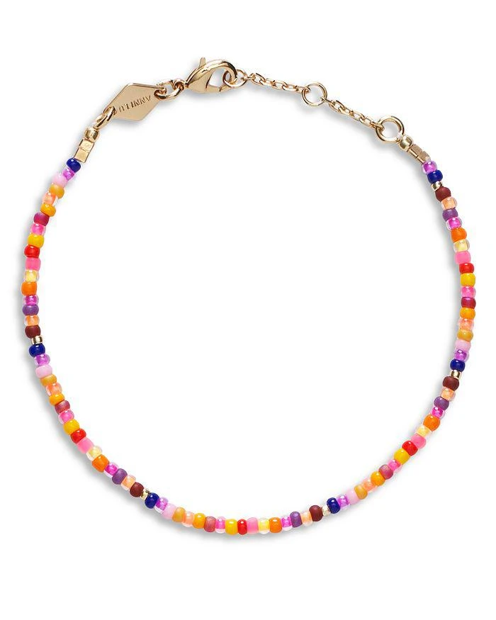 ANNI LU Tutti Neon Beaded Bracelet in 18K Gold Plated  1