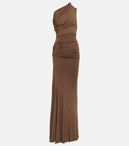 Entire Studios Draped one-shoulder jersey gown 1