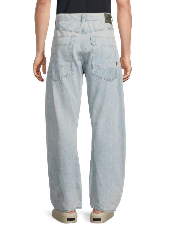 G-Star Bend 3D Light-Washed Cotton Wide-Leg Jeans