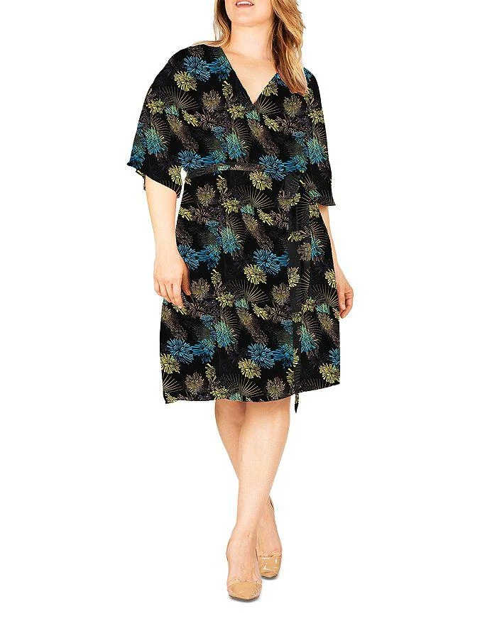standards & practices Plus Candice Floral Print Wrap Dress 1