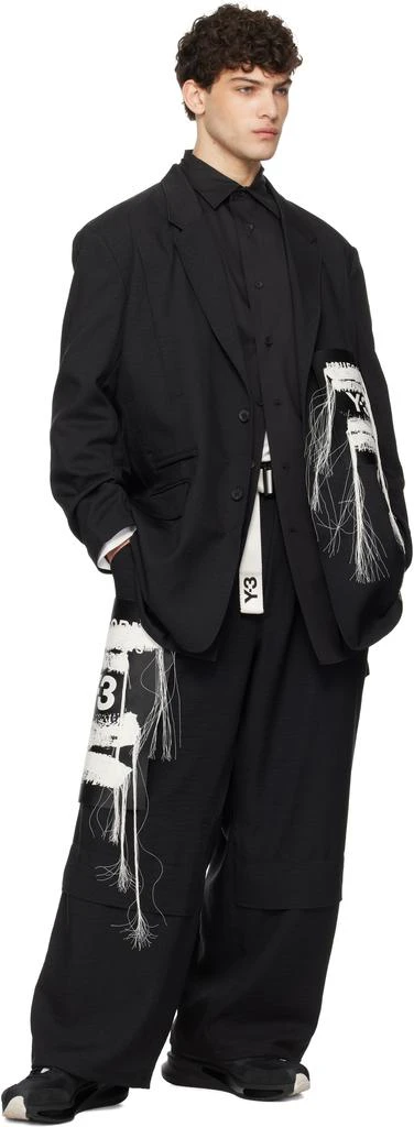 Y-3 Black Sport Uniform Patch Blazer 4