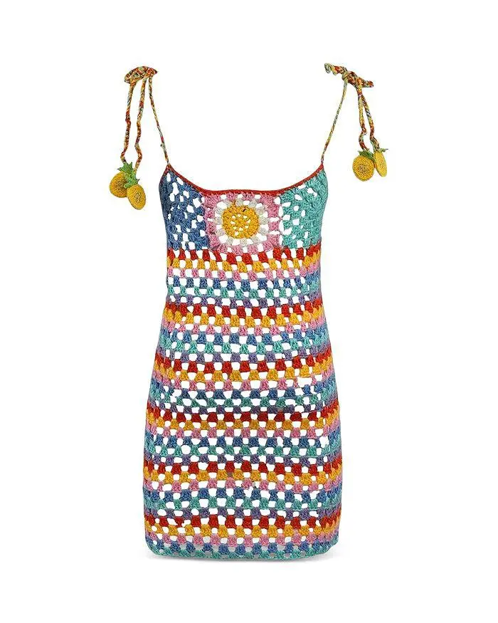 Lola + The Boys Girls' Sunshine Mood Crochet Dress - Little Kid, Big Kid