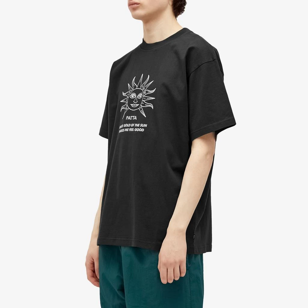 Patta Patta Black Gold Sun T-Shirt 2