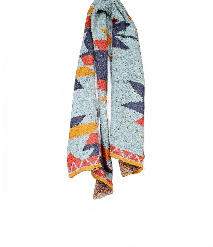 Cactus Babes Prescott Plush Blanket In Blue 4