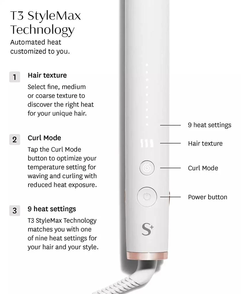 T3 Singlepass Stylemax Professional 1" Flat Iron with Automated Heat 4