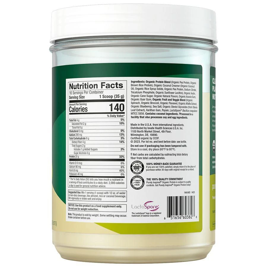 Purely Inspired Organic Protein Powder Vanilla 4