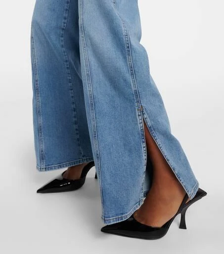 FRAME Le Slim Palazzo high-rise wide-leg jeans 5
