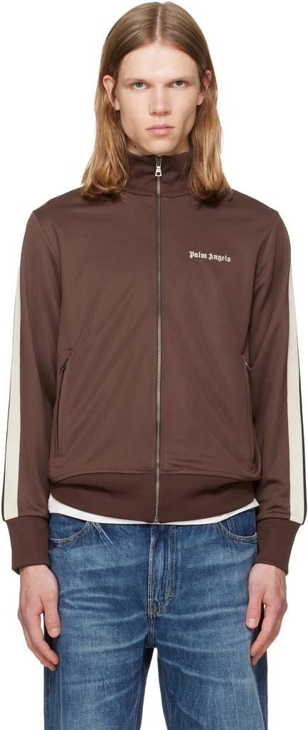 Palm Angels Brown Classic Logo Track Jacket