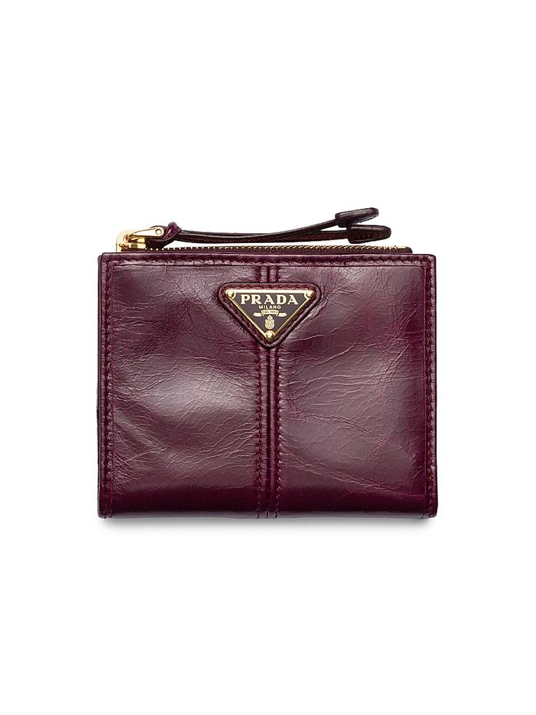 小物 PRADA SAFFIANO CLIP LEATHER WALLET PRADA Saffiano Money Clip Bifold Wallet Card Case Black
