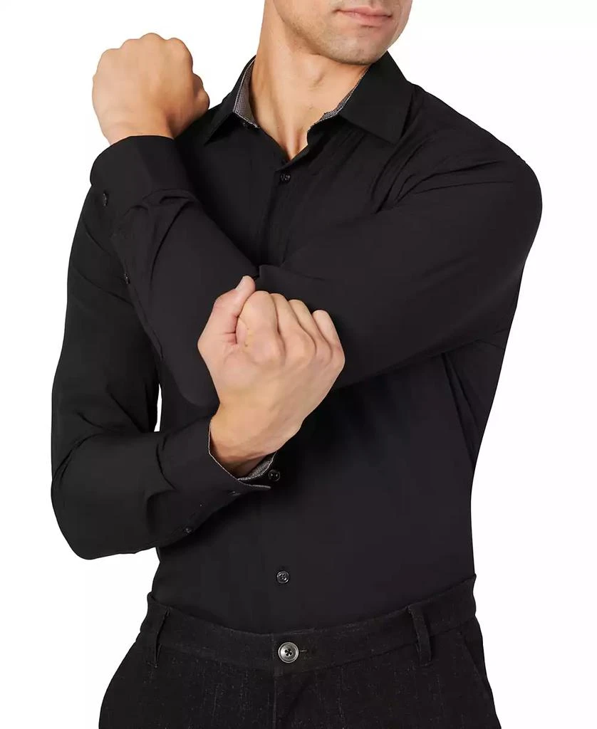 ConStruct Men's Slim-Fit Solid Performance Stretch Cooling Comfort Dress Shirt 3