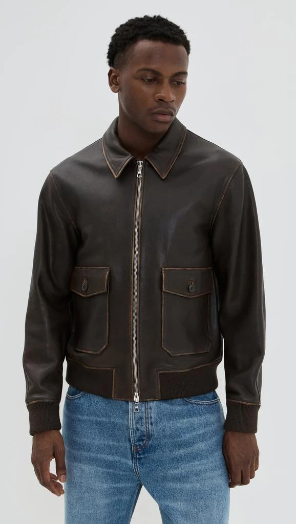 Officine Générale Cesario Lamb Vintage Leather Jacket 6