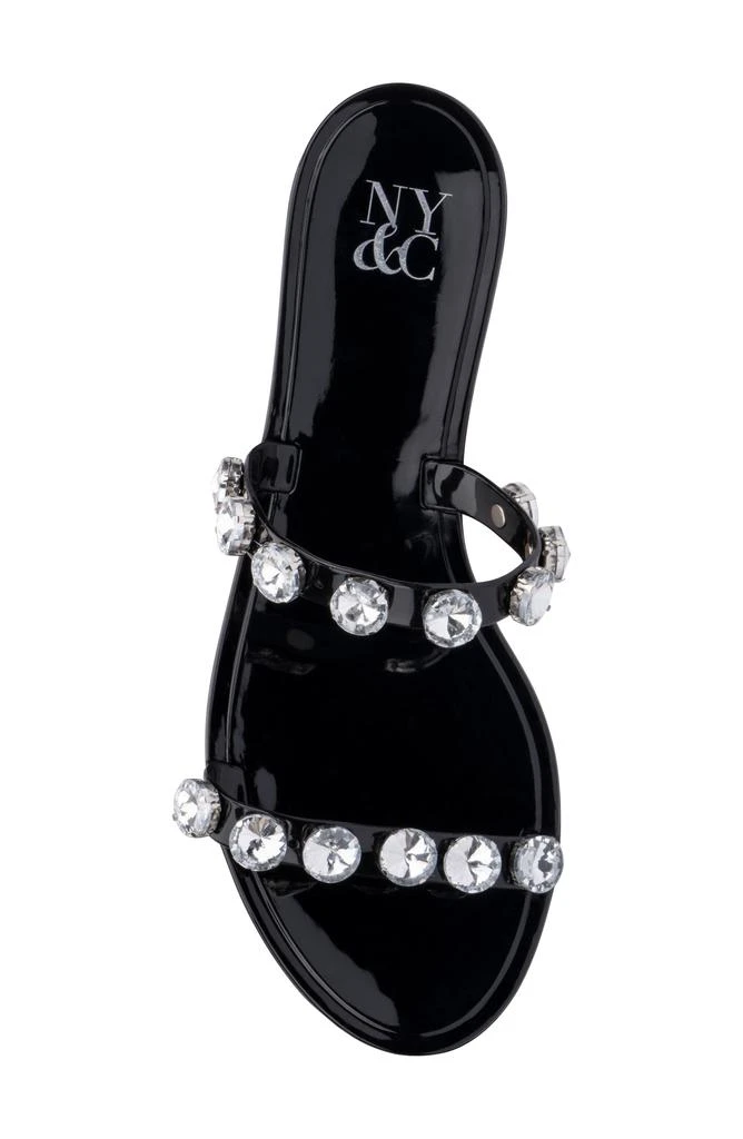 NEW YORK AND COMPANY Chava Rhinestone Jelly Sandal 5