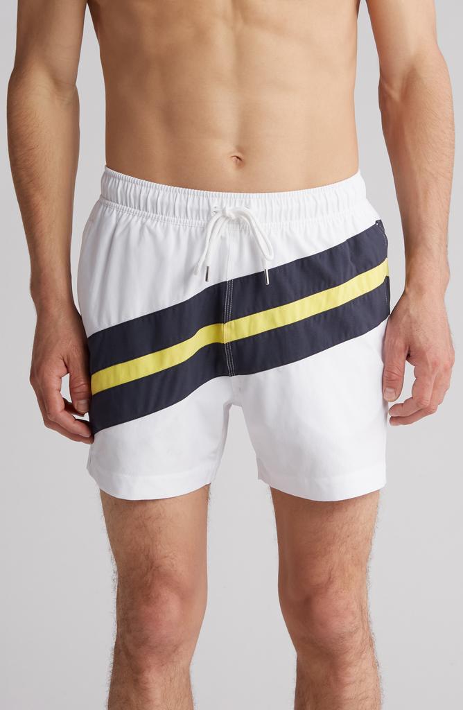 Brooks Brothers Diagonal Stripe Montauk Swim Shorts