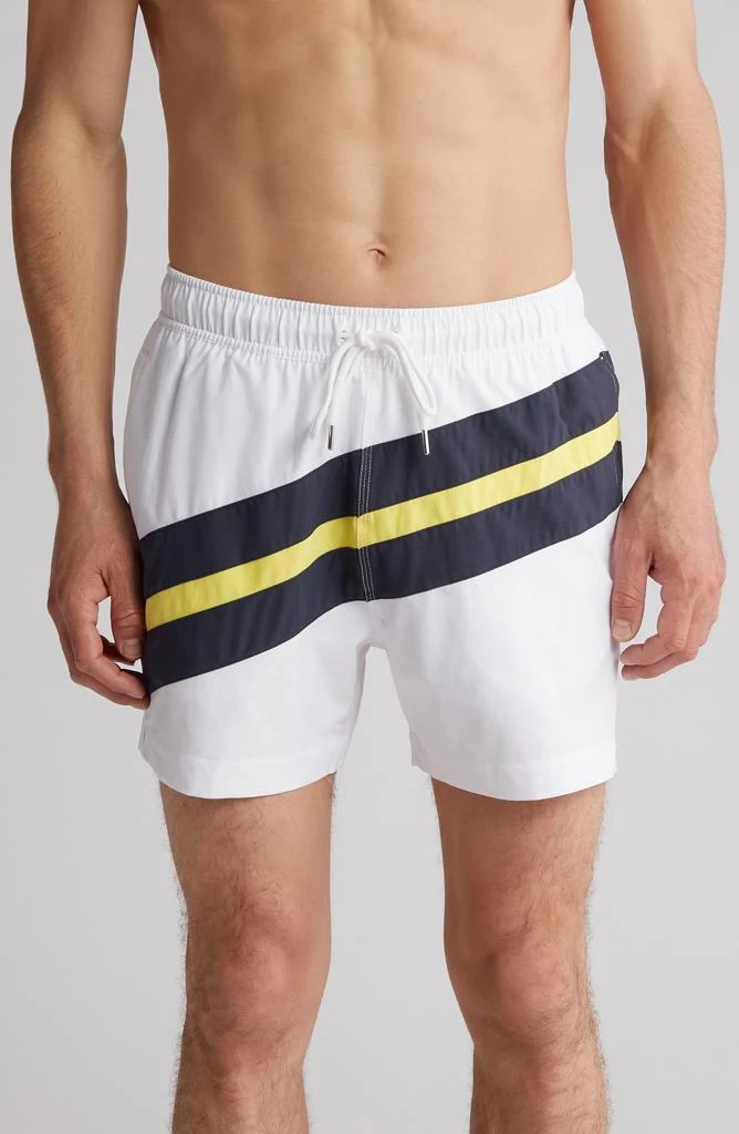 Brooks Brothers Diagonal Stripe Montauk Swim Shorts 1