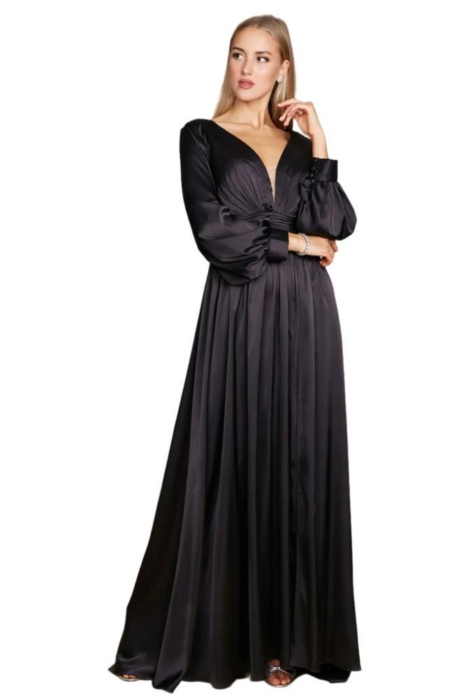 TRUEDAMES Full-Length Sleeve Formal Gown Evening Party Dress