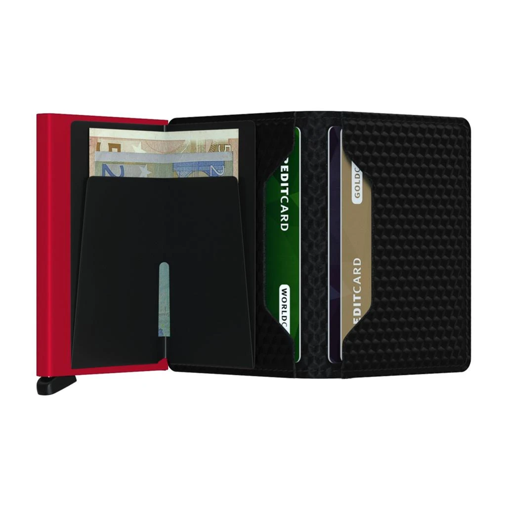 SECRID Scu-black-red slim wallet - cubic black- red 3