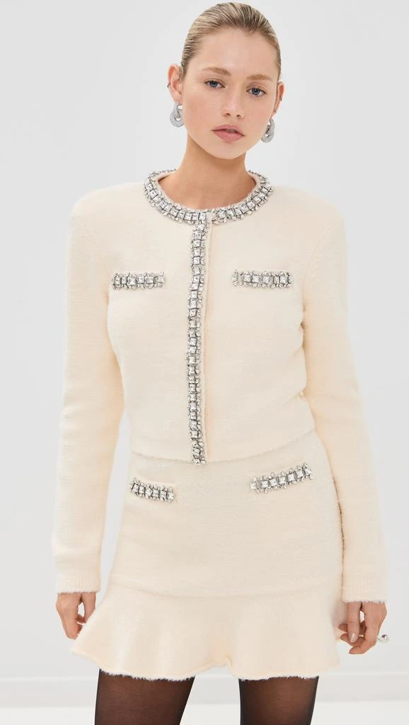 Self Portrait Cream Soft Knit Cardigan 6