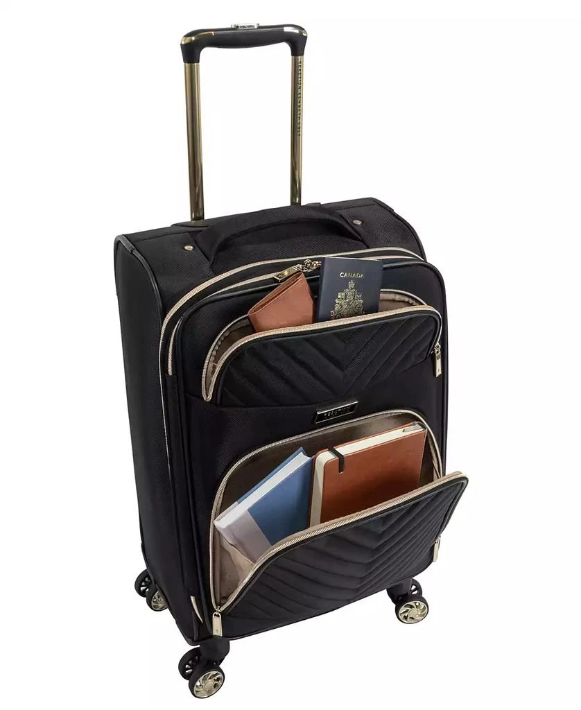 Kenneth Cole Women's Chelsea 3-Piece Chevron Softside Expandable Suitcase Set 6