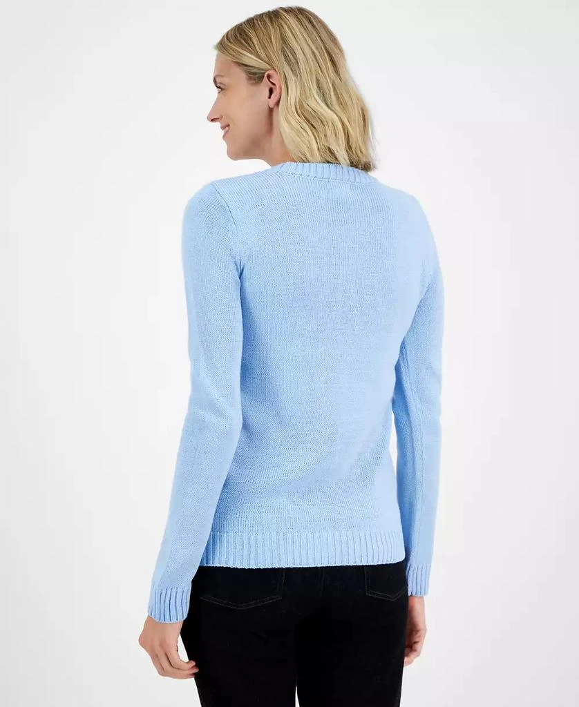 Holiday Lane Women's Happy Llamakah Sweater, Created for Macy's 2
