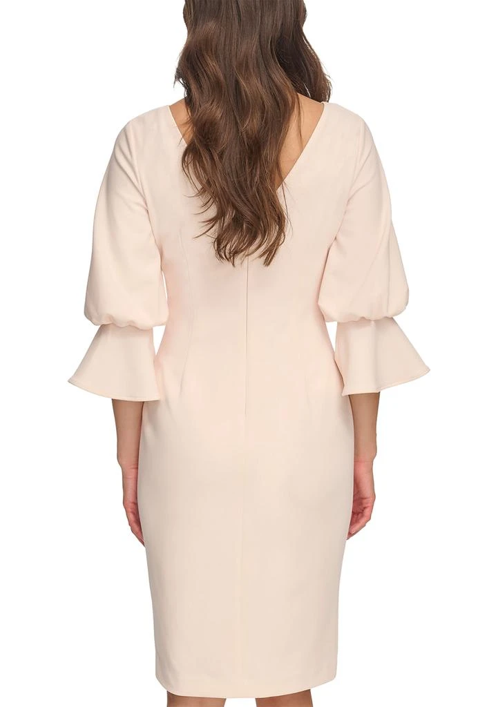 Women's Puff Sleeve Solid Sheath Dress  On Sale Now with Up to 56% Off |  Discover Exclusive Deals & Savings at BeyondStyle  Authentic Calvin Klein  Women|Women's Clothing|Dresses|Work Dresses|Calvin Klein Women's