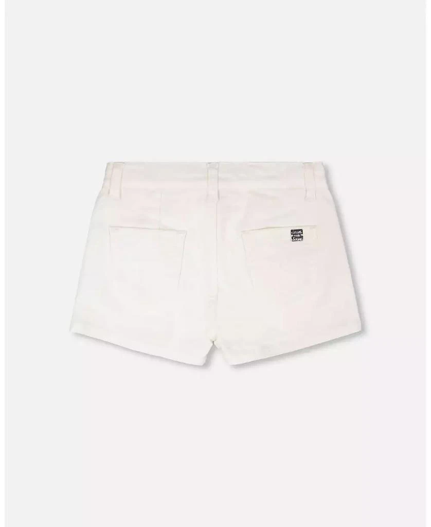 Deux par Deux Toddler Girls Stretch Twill Skort White - Toddler|Child 4