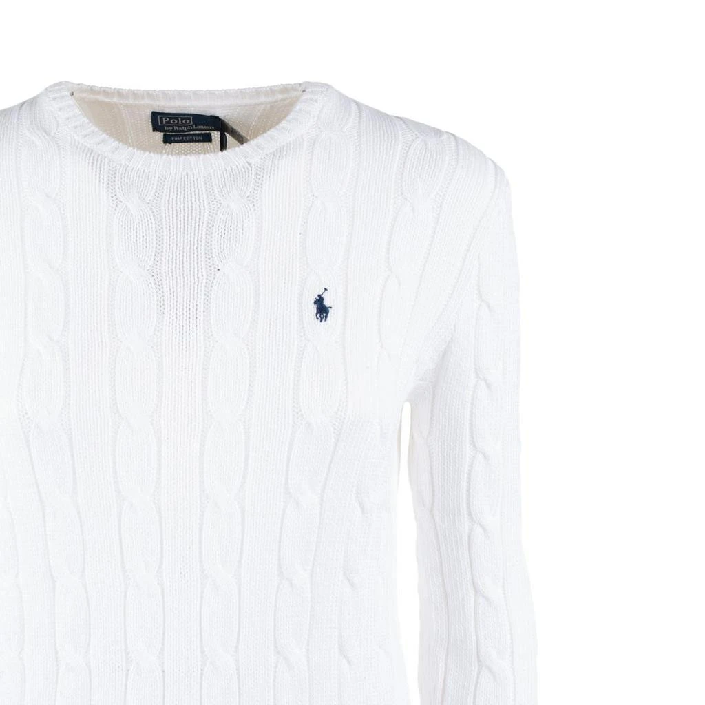 Ralph Lauren Ralph Lauren White Cotton Cable-Knit Crew Neck Sweater 3